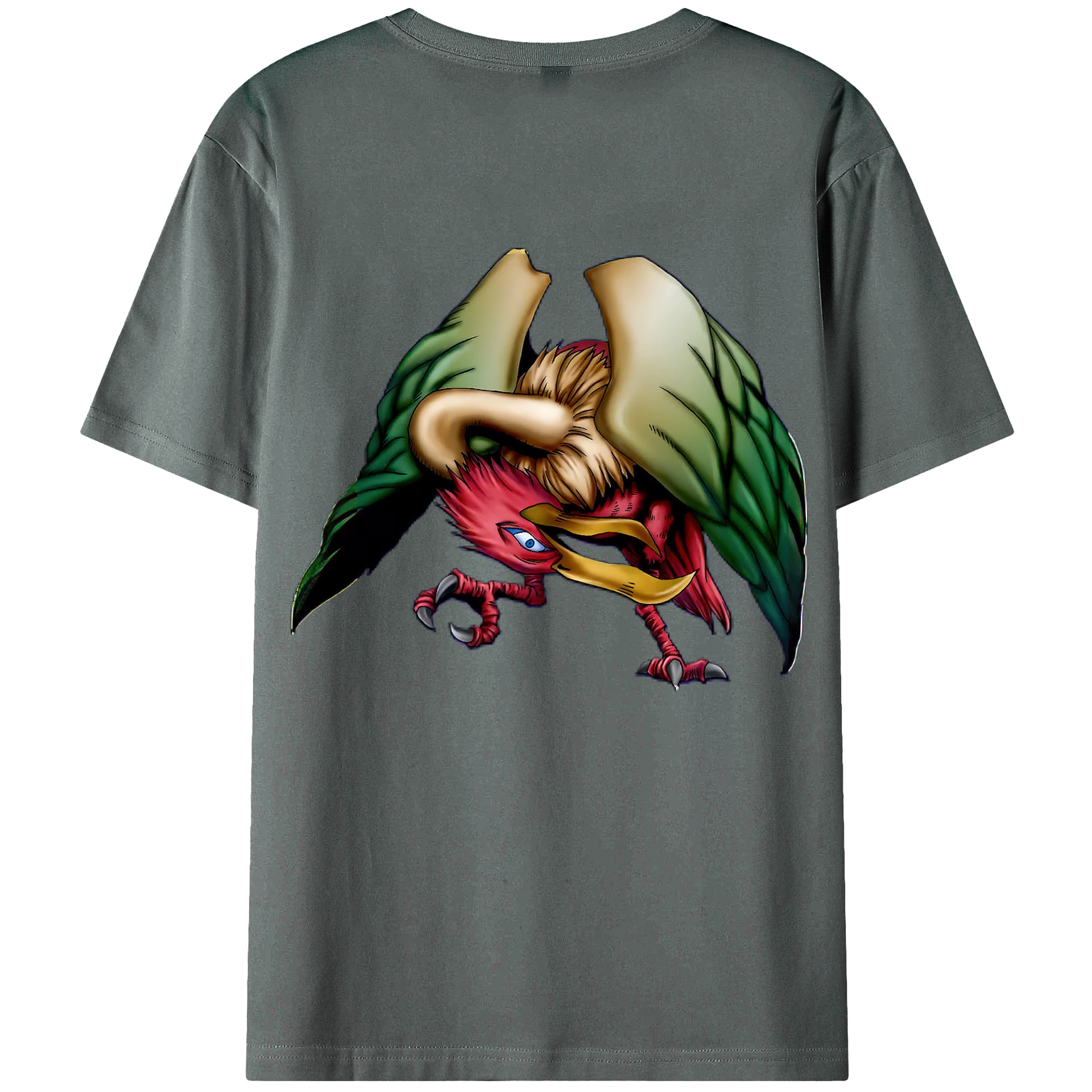 （画像用） 遊☆戯☆王 Yu-Gi-Oh! 綿100％ メンズ半袖Tシャツ（バックプリント） 通気性
